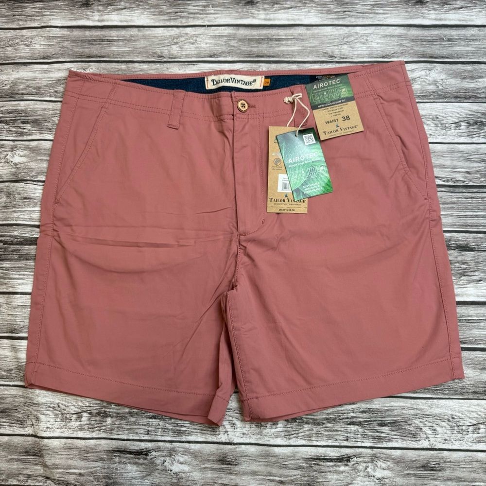 Men's Tailor Vintage New Canaan Performance Casual Shorts 38 Nantucket Red